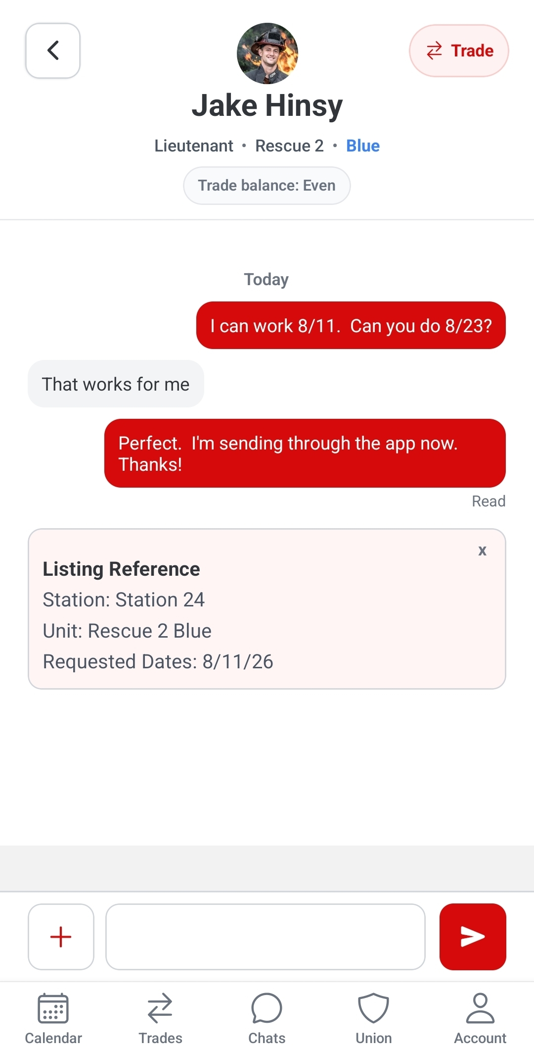 Chats for member conversations